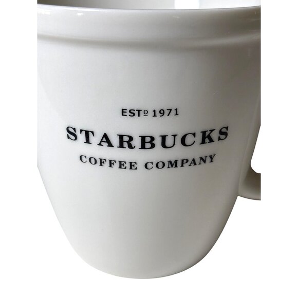 Starbucks‎ Mug Vintage 2006 Y2K Ceramic 18-20 oz. Coffee Cup Barista 1971 Logo - Picture 2 of 7